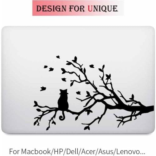Cat on Tree Laptop Decal for Apple Macbook Sticker Pro Air Retina 11 12 13 15 inch Vinyl Mac HP Dell Mi Surface Book Cover Skin