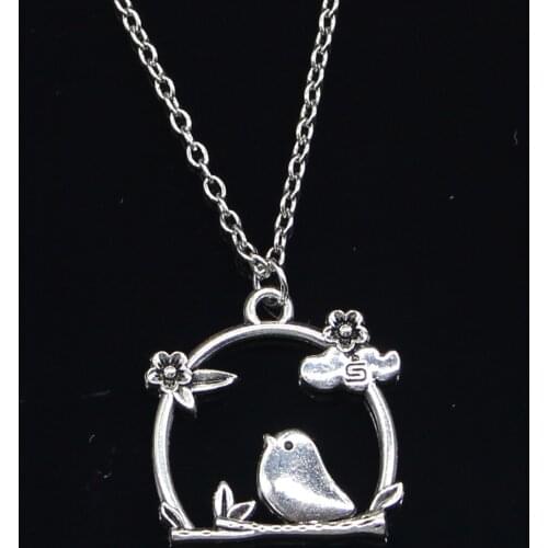 New Fashion Necklace 25x26mm birdcage bird flower Pendants Short Long Women Men Colar Gift Jewelry Choker