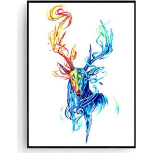 Landscape Painting Coloring By Numbers Color Deer Kits Drawing Canvas HandPainted Home Decor Pictures Abstract Frame Art 40x50cm