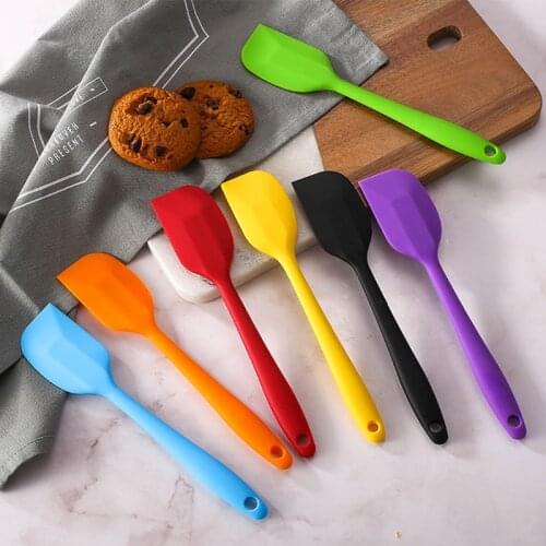 Multicolor Food Grade Non Stick Butter Cooking Silicone Spatula Set Cookie Pastry Scraper Cake Baking Spatula Silicone Kitchen