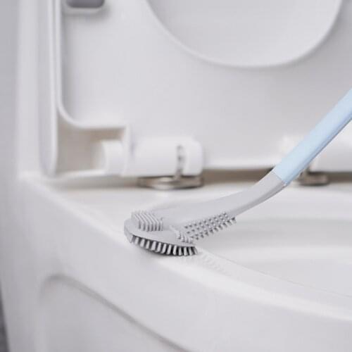 Durable Silicone Brush Golf Toilet Brush Creative Long Handle Toilet Cleaning Brush Household Cleaning Tools Bathroom Products