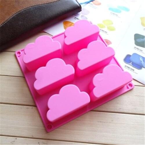 Silicone Mould 6 Cloud Shope DIY Mousse Gateau Cake Mold Pudding Jelly Mold Creative Patisserie Baking Tool Durable