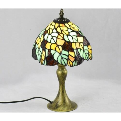 Mediterranean Decor Turkish Mosaic Lamps E27 Stained Glass Lampshade Bedroom Bedside Vintage Table Lamp Light Fixtures