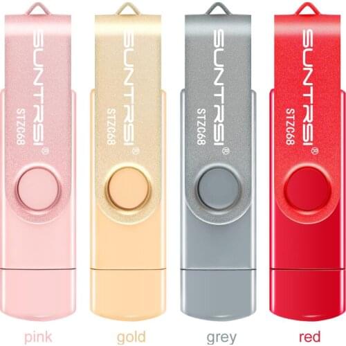 Suntrsi pendrive 3.0 OTG 8gb 16g USB Flash Drive 32GB 64G Pen drive 128G usb stick флешка waterproof gift for PC phone PC