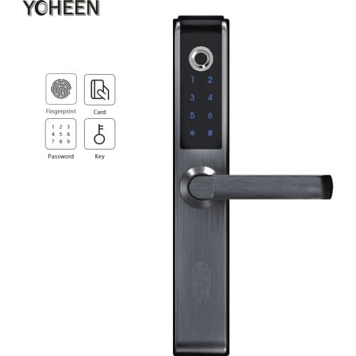 304 Stainless Steel Smart Biometric Fingerprint Lock for Aluminum Sliding Glass Door