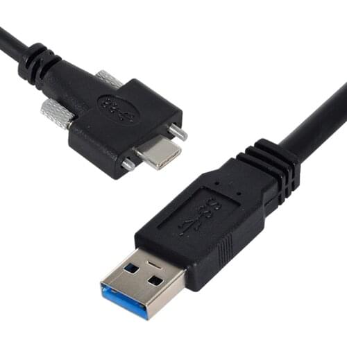 USB 3.1 Type-C USB C Dual Screw Locking to USB3.0 Data Cable Panel Mount Type 1.2m 3m 5m