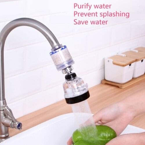 360 Degree Rotating Shower Faucet Splashproof Dechlorination Water Purify Three Gears Adjustable Water Saving Filter