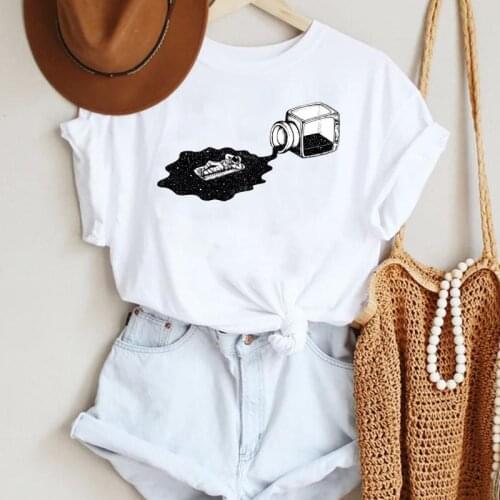 Women Cartoon Watercolor Funny New Style Trend Fashion Summer Lady Print Tee Graphic T Top Female Tshirts Clothes T-Shirt