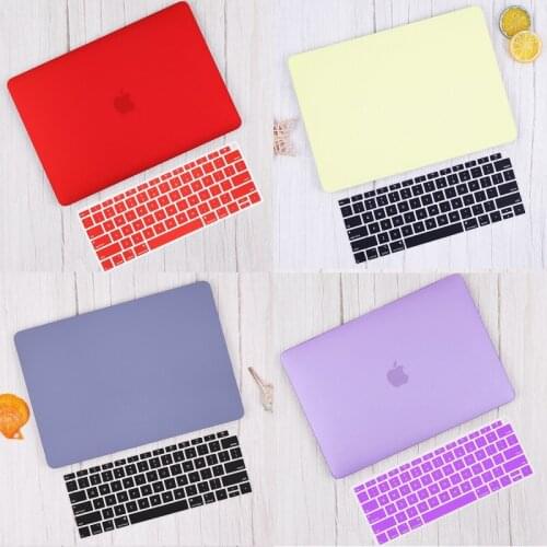 Rubber Coated Hard Shell Case For New Apple MacBook Air 13.3 inch Model A1932 with Retina Touch ID + Keyboard Skin Cover