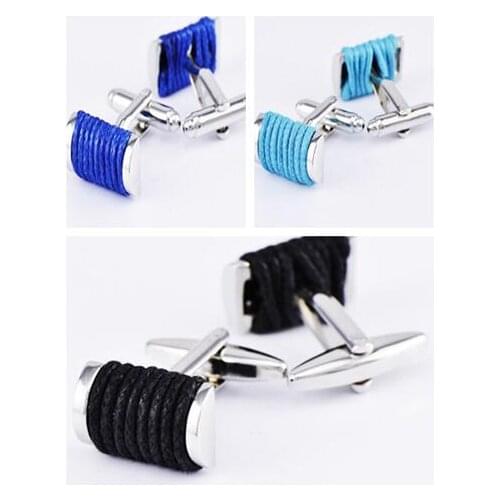 10Pairs/lot Silver Arch Shape With Winding Rope Cufflinks Vintage Shirt Cuff Links Cuff Button Mens Jewelry Gift Copper Made