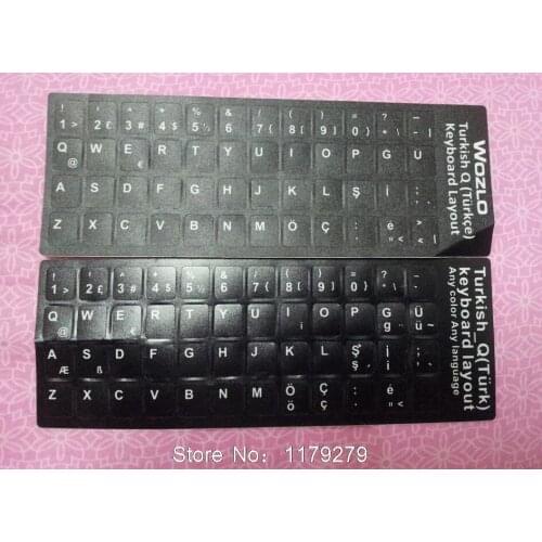 2pcs/lot New Arrival Turkish keyboard sticker Turkey letter waterproof keyboards stickers Turk Klavye Etiketler