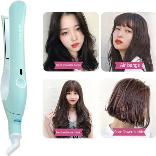 2 in 1 Flat Hair Straightener Curling Iron Beauty Salon Styling Tool Hair Curler Easy Use Practical Hair Styling Tools