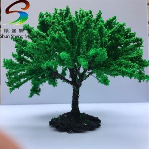 5pcs H:10cm Mini banyan Tree With base Scale Model Wire Color Tree For Train Layout Set Model Scale Trees for Z Scale