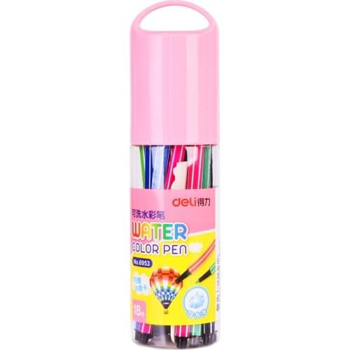 6953 Watercolor brush Pen 18-color Bottled Washable Painting Filling Graffiti Childrens Watercolor Pen art supplies stationery