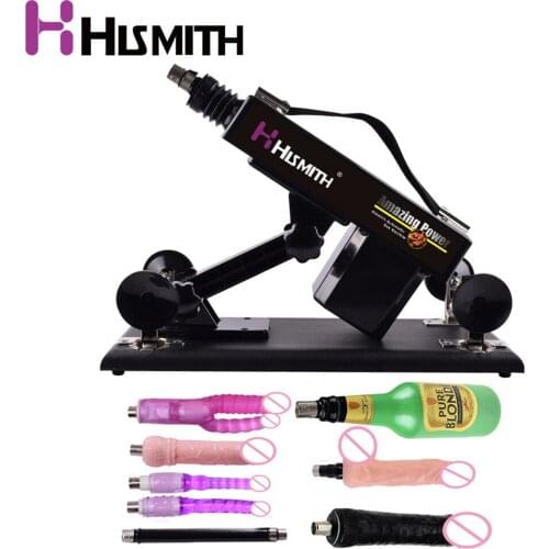 Hismith Automatic sex machine for couple multi-speed sex toys double heads dildo anal plug fake penis male masturbation machines