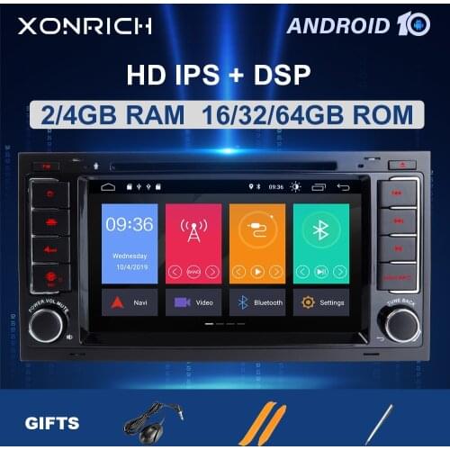 8 Core IPS DSP 4GB 64GB 2 Din Android 10 Car DVD Player For VW/Volkswagen/Touareg/Transporter T5 2004-2011 Multimedia GPS Radio