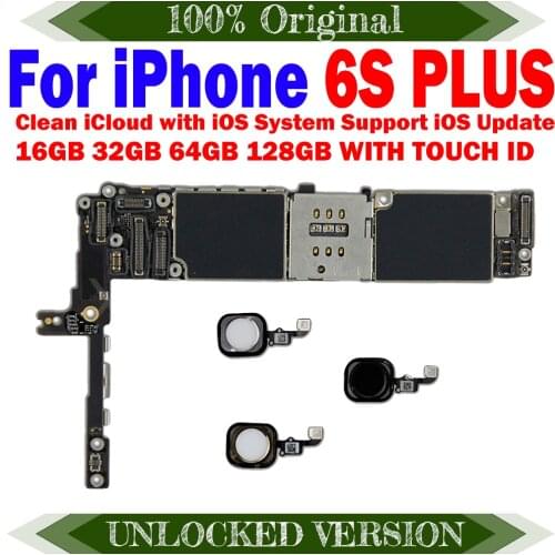 Rose Gold Fingerprint for iPhone 6 S Plus No Fingperprint with full chips system Unlocked for iPhone 6S Plus 64GB Motherboard