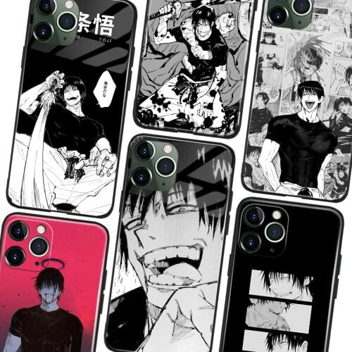 Toji Fushiguro Jujutsu Kaisen Manga Anime Soft TPU Glass Phone Case for IPhone SE 6s 7 8 Plus X Xr Xs 11 12 Mini Pro Max Samsung