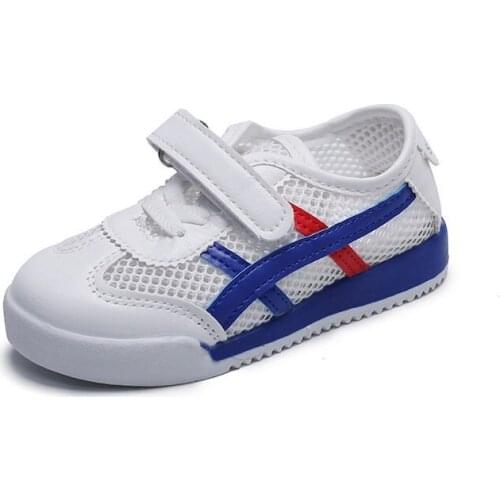 Childrens Sports Shoes Casual White Sneakers For Baby 2021 Spring And Autumn New Girls Boys Kids Soft Bottom Mesh Style