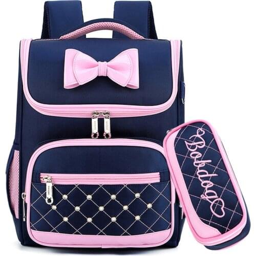 2019 Factory Cute Bow Princess Schoolbag Backpacks Girls Kids Satchel School Bags with Pencil Case Kindergarten Mochila Escolar