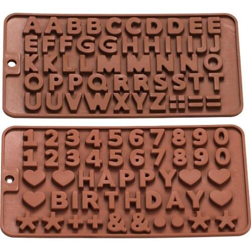 Cake Chocolate Mould Alphanumeric Epoxy Mould DIY Phone Case Decoration Baking Accessories Cake Decoration Accessories