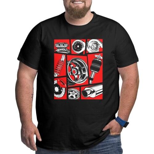 Car Culture T Shirt Mens Cotton Funny T-Shirt Crewneck Big Tall Tees Short Sleeve Tops Plus Size Big Size Large 4XL 5XL 6XL