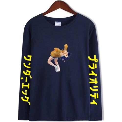 2021 Anime Wonder Egg Priority Long Sleeve T-shirt O- Neck Women Men Unisex Pullovers Printing Tracksuits Harajuku Tops