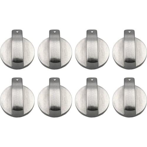 HLZS-8 Pcs Zinc alloy Rotary Switch Control Knobs Replacement Accessories for Kitchen Cooker Gas Stove Oven Cooktop (Diameter: 8