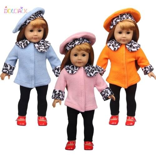 Toy Accessories Doll Leopard Hat And Clothes Set For 18 inch American IS For 43CM New Baby Born Fit (Only Sell Clothes