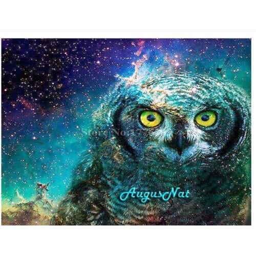 Owl diamond painting cross stitch animal wall art bird decor diamond dotz picture diy rhinestone pasted diamond embroidery gift