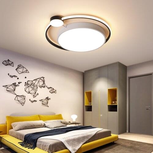 New Led Ceiling Lamp For Bedroom Living Study Room Modern Home Creative Dimmable Circle Chandelier Lighting Fixture 220V