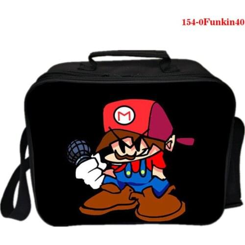 New Friday Night Funkin Two Layer Cooler Lunch Box Insulated Thermal Food Fresh Wine Picnic Cooler Bag Handbags Teens Lunch Bags