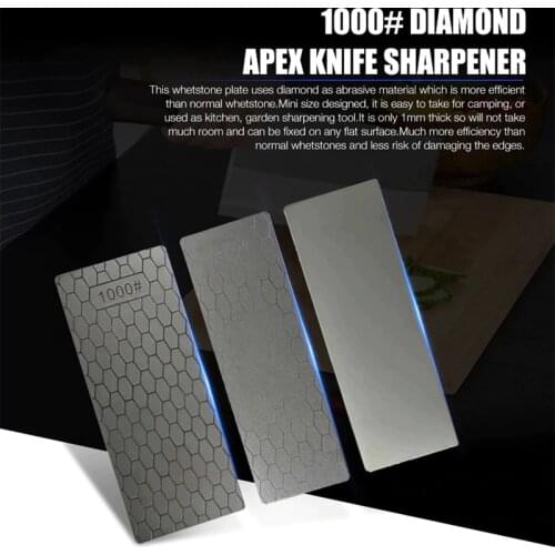 Knives Diamond Plate Whetstone Knife Sharpener Professional 400 or 1000 Thin Diamond Sharpening Stone Grinder Honing Tools