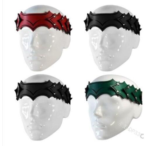 Medieval Steampunk Dragonscale Hairband Leather Headband Circlets Celtic Crown Elven Hair Hoop Dragon Top Knot