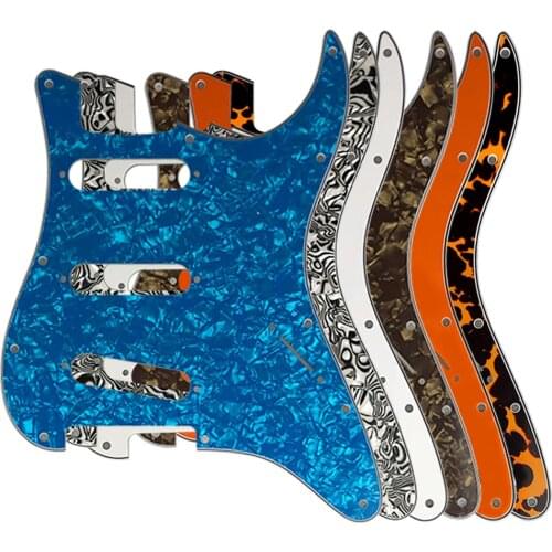 Pleroo Parts - For USA / Mexico Fd Standard Strat 72' St Guitar Pickgaurd Scratch Plate NO Control Punch Multicolor Choice