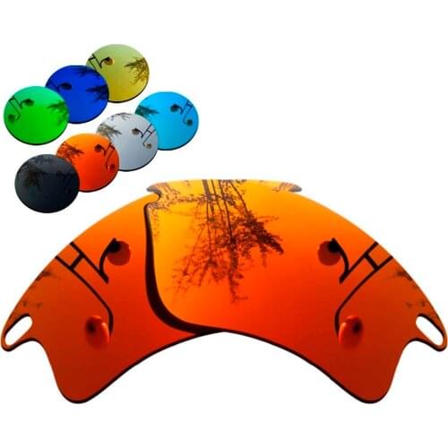100% Precisely Cut Polarized Replacement Lenses for Fast Jacket XL Sunglasses Red Mirrored Coating Color- Choices