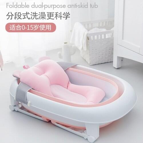 Baby Shower Portable Silicone Pet Bath Tubs Bath Accessories Baby Folding Non-Slip Bathtub Safety Security Pink Blue Bath Tubs