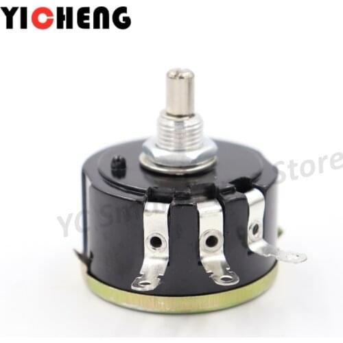 2Pcs WX112 WX050 5W single-turn wirewound potentiometer Sliding rheostat Adjustable resistance ,Rotate, feel good, Knob switch