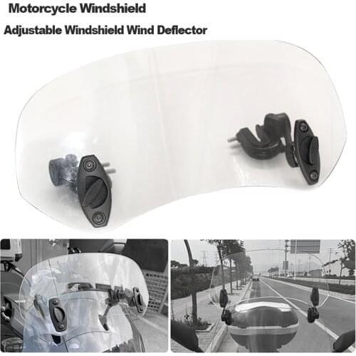 For Loncin VOGE 500 DS 300RR 180RR 300DS 500DS 650DS Adjustable Windscreen Windshield Extension Spoiler Wind Deflector Lockable