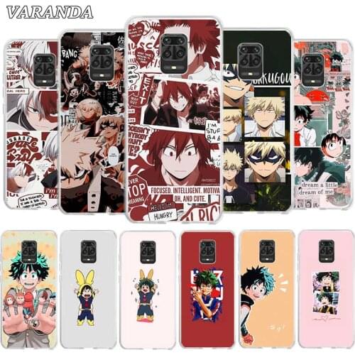 Silicone Phone Case For Xiaomi Redmi 9 9A 9C 8 8A 7 7A Note 9 9S 8 8T 9 Pro 7 Soft Back Cover Coque Fundas My Hero Academia Capa