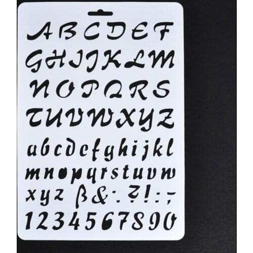 Lettering Stencils, Letter and Number Stencil, Painting Paper Craft Alphabet and Number Stencils