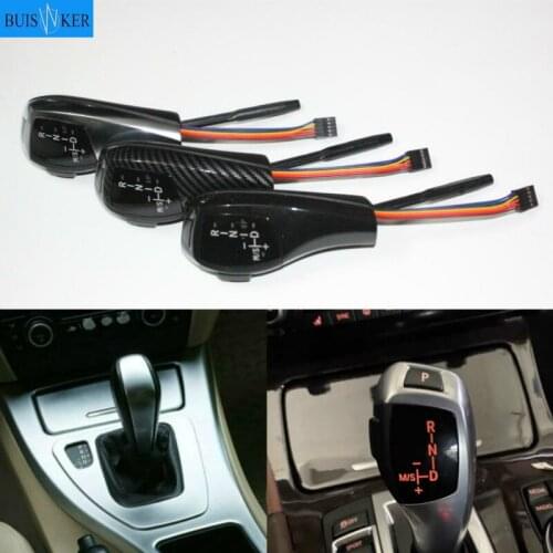 Carbon Fiber Black Silver LED Gear Shift Knob Shifter Lever for BMW X3 first Generation E83 2003-2010 Automatic Accessories
