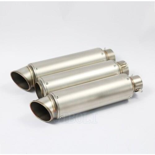 51MM 61MM Universal Motorcycle Stainless Steel FOR Yamaha Exhaust Muffler Titanium Color Exhaust Fit Most Motorbikes SC016