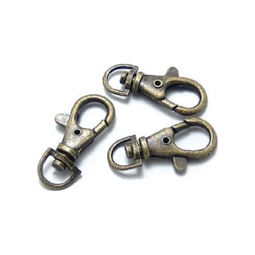 Vintage Bronze Lobster Trigger Clasp Clip Swivel Key Ring For Keys Car Bag Key Ring Handbag Couple Key Chains Gifts Accessories