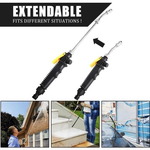 30/38cm 2 In 1 High Pressure Water Gun Adjustable Telescopic Water Spray Nozzle Garden Cleaner Window Car Washer Water Jet Head