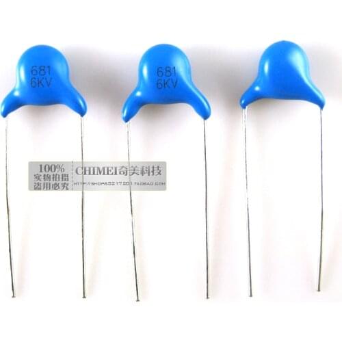 High-voltage ceramic capacitor 6KV 681K capacitor used to eliminate high-frequency interference