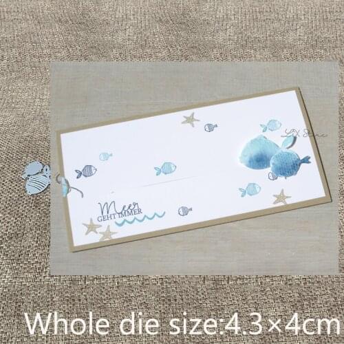 XLDesign Craft Metal Cutting Die cut dies 2pcs fish decoration scrapbook Album Paper Card Craft Embossing die cuts