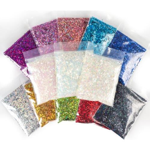 13 Bag/Set Holographic Laser Nail Art Glitter Powder 1MM Hexagonal Sequin Pigment Accessories for DIY Nail Gel Design Decoration