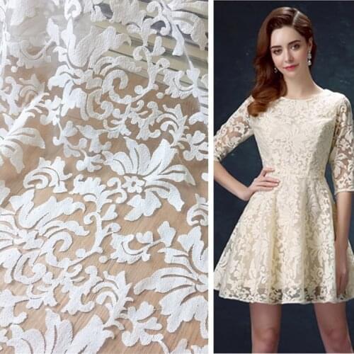 2yards Organza water soluble embroidery flower lace fabric diy fashion skirt dress clothing sewing accessories French lace MT60