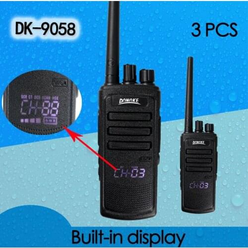 3PCS DONGKE 9058 Walkie-Talkie Frequency PMR446 PRS462 Handheld Radios Intercom Two-Way Radio walkie talkies radio comunicador